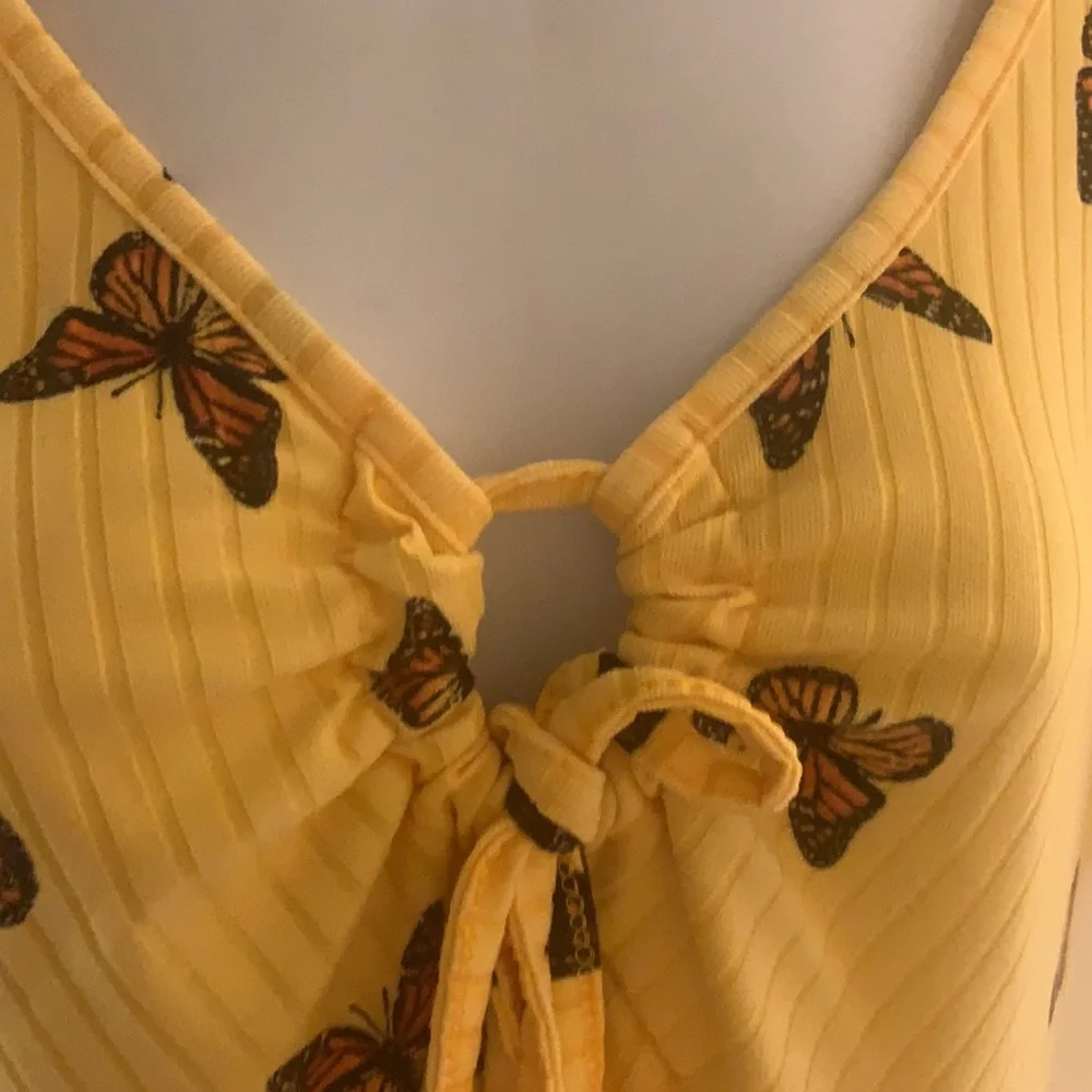 Major sale $15 was $19 New- Rue 21 ribbed butterfly top 1x yellow